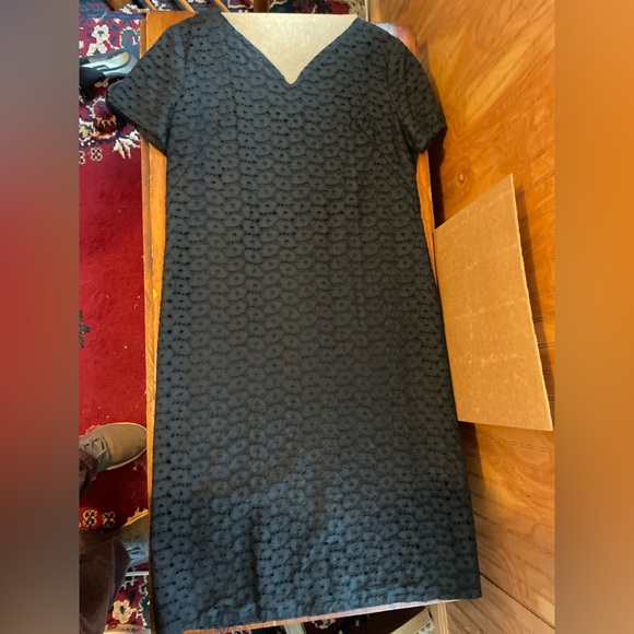 🤩 4/$25  Vintage Quaker Lady Black Eyelet Dress - Picture 13 of 16